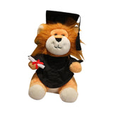 Maxbell Graduation Lion Doll Crafting Stuffed Animal for Friend Bedroom Party Favors Black