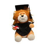 Maxbell Graduation Lion Doll Crafting Stuffed Animal for Friend Bedroom Party Favors Black