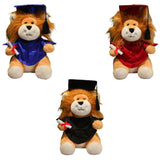 Maxbell Graduation Lion Doll Crafting Stuffed Animal for Friend Bedroom Party Favors Black