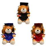 Maxbell Graduation Lion Doll Crafting Stuffed Animal for Friend Bedroom Party Favors Black