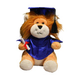 Maxbell Graduation Lion Doll Crafting Stuffed Animal for Friend Bedroom Party Favors Blue