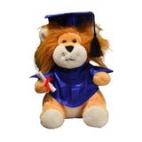 Maxbell Graduation Lion Doll Crafting Stuffed Animal for Friend Bedroom Party Favors Blue