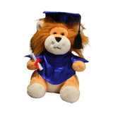 Maxbell Graduation Lion Doll Crafting Stuffed Animal for Friend Bedroom Party Favors Blue
