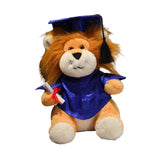 Maxbell Graduation Lion Doll Crafting Stuffed Animal for Friend Bedroom Party Favors Blue