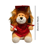 Maxbell Graduation Lion Doll Crafting Stuffed Animal for Friend Bedroom Party Favors Red