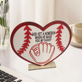 Maxbell Baseball Wood Sign Unique Desktop Ornament for Living Room Fireplace Holiday