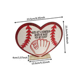 Maxbell Baseball Wood Sign Unique Desktop Ornament for Living Room Fireplace Holiday