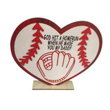 Maxbell Baseball Wood Sign Unique Desktop Ornament for Living Room Fireplace Holiday