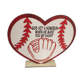 Maxbell Baseball Wood Sign Unique Desktop Ornament for Living Room Fireplace Holiday