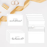 Maxbell Maid of Honor Cards Party Matron Honor Romantic Bridesmaid Proposal Cards 6 Cards