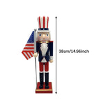 Maxbell Wood Nutcracker 38cm Party Favors Nutcracker Figure for Festival LL0092