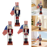 Maxbell Wood Nutcracker 38cm Party Favors Nutcracker Figure for Festival LL0092