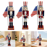 Maxbell Wood Nutcracker 38cm Party Favors Nutcracker Figure for Festival LL0092