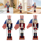 Maxbell Wood Nutcracker 38cm Party Favors Nutcracker Figure for Festival LL0092