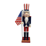 Maxbell Wood Nutcracker 38cm Party Favors Nutcracker Figure for Festival LL0092