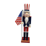 Maxbell Wood Nutcracker 38cm Party Favors Nutcracker Figure for Festival LL0092