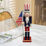 Maxbell Wood Nutcracker 38cm Party Favors Nutcracker Figure for Festival LL0092