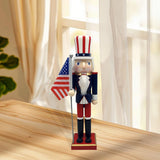 Maxbell Wood Nutcracker 38cm Party Favors Nutcracker Figure for Festival LL0092