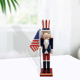 Maxbell Wood Nutcracker 38cm Party Favors Nutcracker Figure for Festival LL0092