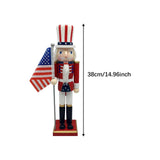 Maxbell Wood Nutcracker 38cm Party Favors Nutcracker Figure for Festival LL0093
