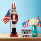 Maxbell Wood Nutcracker 38cm Party Favors Nutcracker Figure for Festival LL0093
