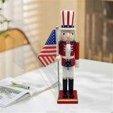 Maxbell Wood Nutcracker 38cm Party Favors Nutcracker Figure for Festival LL0093