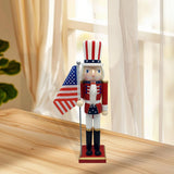 Maxbell Wood Nutcracker 38cm Party Favors Nutcracker Figure for Festival LL0093