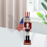 Maxbell Wood Nutcracker 38cm Party Favors Nutcracker Figure for Festival LL0093