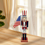 Maxbell Wood Nutcracker 38cm Party Favors Nutcracker Figure for Festival LL0094