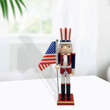 Maxbell Wood Nutcracker 38cm Party Favors Nutcracker Figure for Festival LL0094
