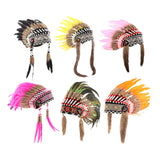 Maxbell Artificial Feather Headdress Photo Props for Cosplay Party Stage Performance Black