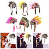 Maxbell Artificial Feather Headdress Photo Props for Cosplay Party Stage Performance Black
