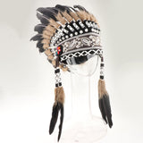Maxbell Artificial Feather Headdress Photo Props for Cosplay Party Stage Performance Black
