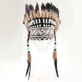 Maxbell Artificial Feather Headdress Photo Props for Cosplay Party Stage Performance Black