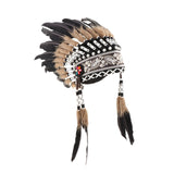 Maxbell Artificial Feather Headdress Photo Props for Cosplay Party Stage Performance Black