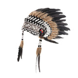 Maxbell Artificial Feather Headdress Photo Props for Cosplay Party Stage Performance Black
