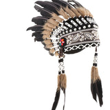 Maxbell Artificial Feather Headdress Photo Props for Cosplay Party Stage Performance Black