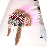 Maxbell Artificial Feather Headdress Photo Props for Cosplay Party Stage Performance Pink