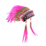 Maxbell Artificial Feather Headdress Photo Props for Cosplay Party Stage Performance Red