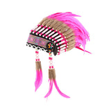 Maxbell Artificial Feather Headdress Photo Props for Cosplay Party Stage Performance Red
