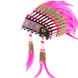 Maxbell Artificial Feather Headdress Photo Props for Cosplay Party Stage Performance Red