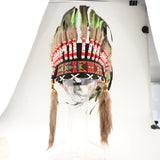 Maxbell Artificial Feather Headdress Photo Props for Cosplay Party Stage Performance Green