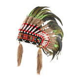 Maxbell Artificial Feather Headdress Photo Props for Cosplay Party Stage Performance Green