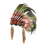 Maxbell Artificial Feather Headdress Photo Props for Cosplay Party Stage Performance Green