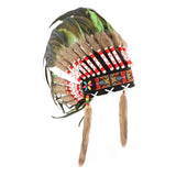 Maxbell Artificial Feather Headdress Photo Props for Cosplay Party Stage Performance Green