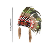 Maxbell Artificial Feather Headdress Photo Props for Cosplay Party Stage Performance Green