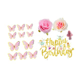 15Pcs Fairy Cake Toppers Modern for Holiday Baking Decoration Congratulation