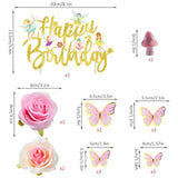 15Pcs Fairy Cake Toppers Modern for Holiday Baking Decoration Congratulation