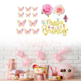15Pcs Fairy Cake Toppers Modern for Holiday Baking Decoration Congratulation