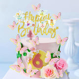 15Pcs Fairy Cake Toppers Modern for Holiday Baking Decoration Congratulation